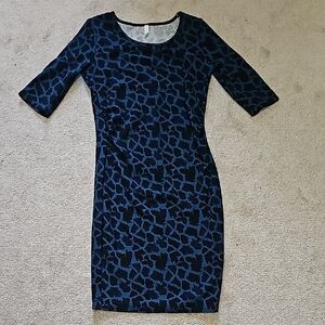 Pinkblush Maternity Elegant Blue Patterned Dress